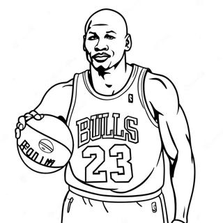 Michael Jordan klassisessa Bulls-paidassa värityssivu | Michael Jordan värityssivu