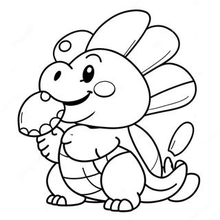 Söpö Koopa kuoren kanssa värityssivu | Koopa värityssivu