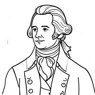 Alexander Hamiltonin muotokuva värityssivu | Hamilton värityssivu