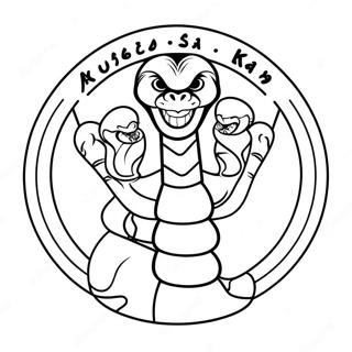 Cobra Kai -logo värityssivu | Cobra Kai värityssivu