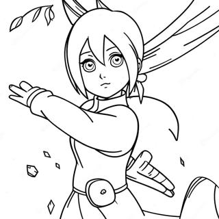 Sakura Haruno Toiminnassa Värittämissivu | Naruto värityssivu