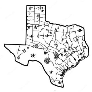 Texas kartta värityssivu | Texas värityssivu