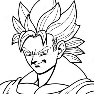 Gogeta Super Saiyan värityssivu | Gogeta värityssivu