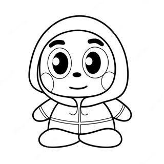 Ujo kaveri -värityssivu | Shy Guy värityssivu