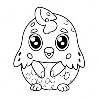 Söpö Hatchimal suurilla silmillä värityssivu | Hatchimal värityssivu