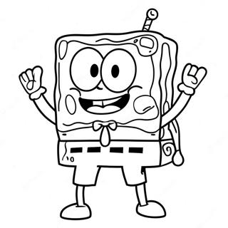 SpongeBob Neliöhaalari -värityskuva | SpongeBob ja Patrick värityssivu