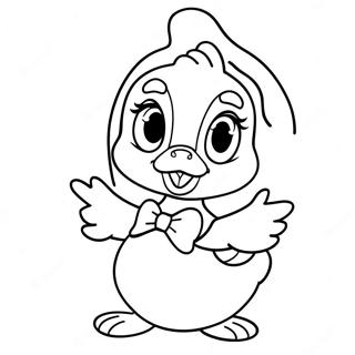 Daisy Duck -värityskuva | Daisy Ankka värityssivu
