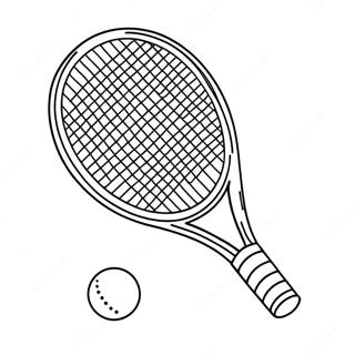 Tennismaila ja pallo värittämissivu | Tennis värityssivu