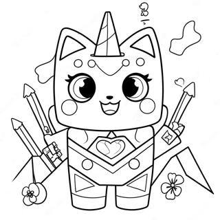 Unikatti värityssivu | Unikitty värityssivu