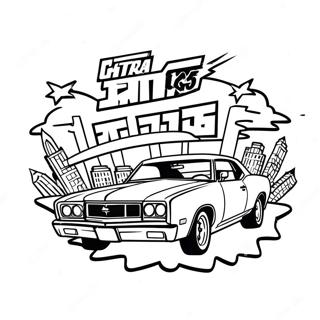 GTA-logo värityssivu | GTA värityssivu